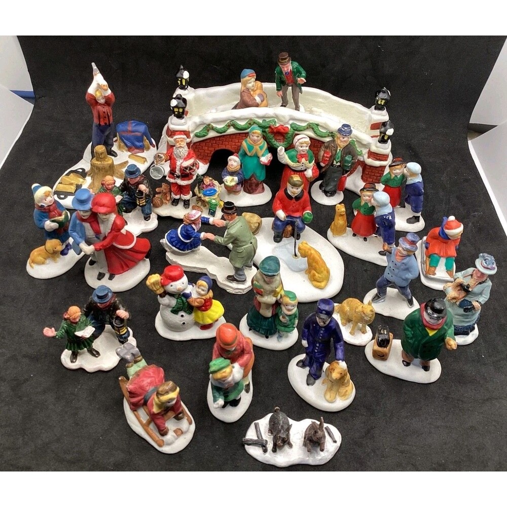 Lot 27 Pieces Lemax Christmas Village Accessory Assorted Figurines